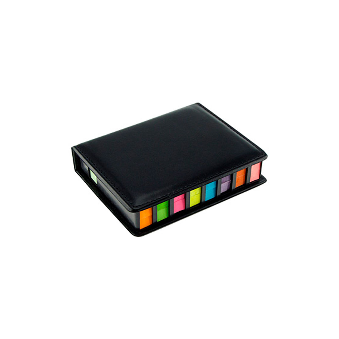 Set de Notas Adhesivas de PU Negro